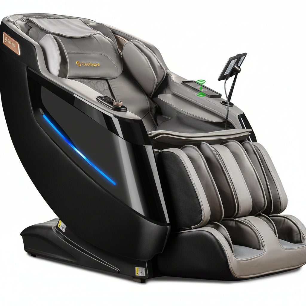 4D Massage Chair Full Body - 53.2" Ultra Long Sl-Track Massage Chair Zero Gravity Massage Recliner with Foot Roller, 10 Modes 6 Technique, 32 Airbags, 3 Core Heating, AI Voice, Yoga Stretch
