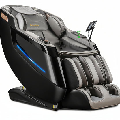 4D Massage Chair Full Body - 53.2" Ultra Long Sl-Track Massage Chair Zero Gravity Massage Recliner with Foot Roller, 10 Modes 6 Technique, 32 Airbags, 3 Core Heating, AI Voice, Yoga Stretch