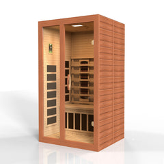 ***New 2023 Model*** Santiago 2 Person Full Spectrum Infrared Sauna - Canadian Hemlock