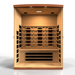 ***New 2023 Model*** Lugano 3 Person Full Spectrum Infrared Sauna - Canadian Hemlock