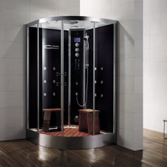 Athena WS-105 Steam Shower 47"W x 47"D x 89"H - Black