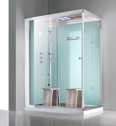 Athena WS-141 Steam Shower 59" x 36" x 89" Sliding Glass Doors