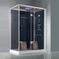 Athena WS-141 Steam Shower 59" x 36" x 89" Sliding Glass Doors