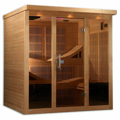 Golden Designs "Monaco Elite" 6-person PureTech™ Near Zero Far Infrared Sauna Canadian Hemlock GDI-6996-01