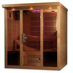 Golden Designs "Monaco Elite" 6-person PureTech™ Near Zero Far Infrared Sauna Canadian Hemlock GDI-6996-01