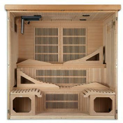 Golden Designs "Monaco Elite" 6-person PureTech™ Near Zero Far Infrared Sauna Canadian Hemlock GDI-6996-01