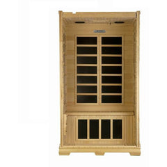 Golden Designs "Studio Elite" 1-2-person PureTech™ Near Zero Far Infrared Sauna Canadian Hemlock