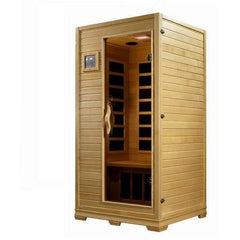 Golden Designs "Studio Elite" 1-2-person PureTech™ Near Zero Far Infrared Sauna Canadian Hemlock