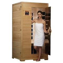 Golden Designs "Studio Elite" 1-2-person PureTech™ Near Zero Far Infrared Sauna Canadian Hemlock