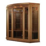 Maxxus 3 Per Corner Low EMF FAR Infrared Carbon Canadian Red Cedar Sauna MX-K356-01 CED