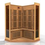 Maxxus 3 Per Corner Low EMF FAR Infrared Carbon Canadian Red Cedar Sauna MX-K356-01 CED