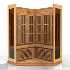 Maxxus 3 Per Corner Near Zero EMF FAR Infrared Carbon Canadian Hemlock Sauna MX-K356-01-ZF