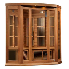 Maxxus 3 Per Corner Near Zero EMF FAR Infrared Carbon Canadian Hemlock Sauna MX-K356-01-ZF