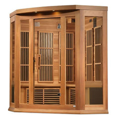 Maxxus 3 Per Corner Near Zero EMF FAR Infrared Carbon Canadian Hemlock Sauna MX-K356-01-ZF