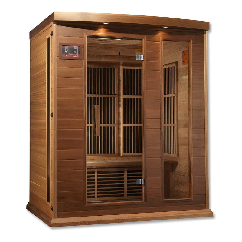 Maxxus 3 Per Low EMF FAR Infrared Carbon Canadian Red Cedar Sauna MX-K306-01 CED