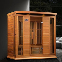 Maxxus 4 Per Near Zero EMF FAR Infrared Carbon Canadian Hemlock Sauna MX-K406-01-ZF