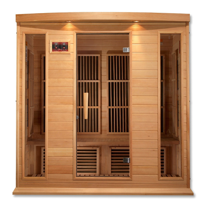 Maxxus 4 Per Near Zero EMF FAR Infrared Carbon Canadian Hemlock Sauna MX-K406-01-ZF