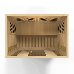 Maxxus 4 Per Near Zero EMF FAR Infrared Carbon Canadian Hemlock Sauna MX-K406-01-ZF