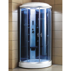 Mesa Blue Glass Steam Shower 36"L x 36"W x 87"H