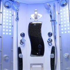 Mesa WS-608P Steam Shower Tub Combo - 63" x 63" x 85" Blue Glass