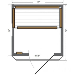 SunRay Barrett 1-Person Infrared Sauna HL100K2