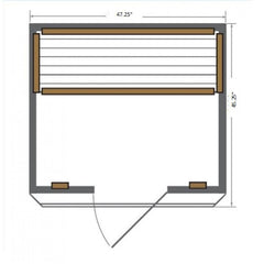 Sunray Cedar 2-Person Sierra Infrared Sauna HL200K